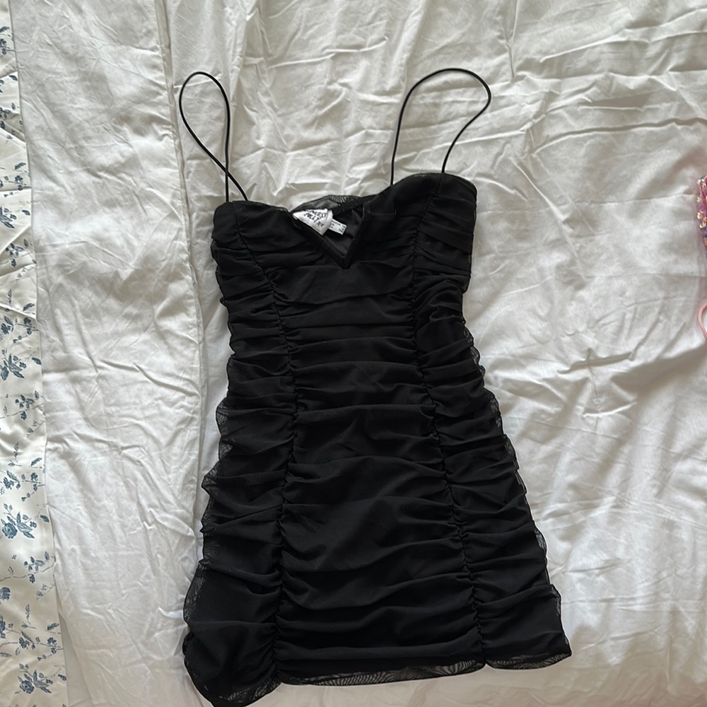PRINCESS POLLY BLACK MINI DRESS